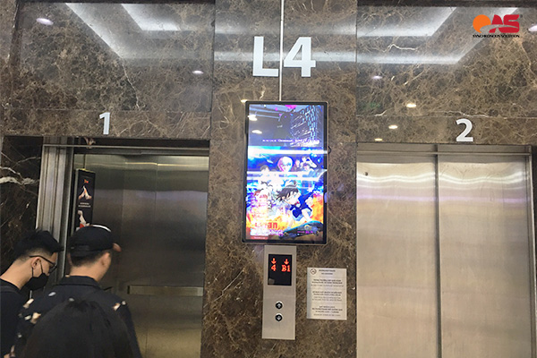 Màn hình LCD trước thang máy – Tại chung cư, trung tâm thương mại, khách sạn, sân bay, tòa nhà, ...