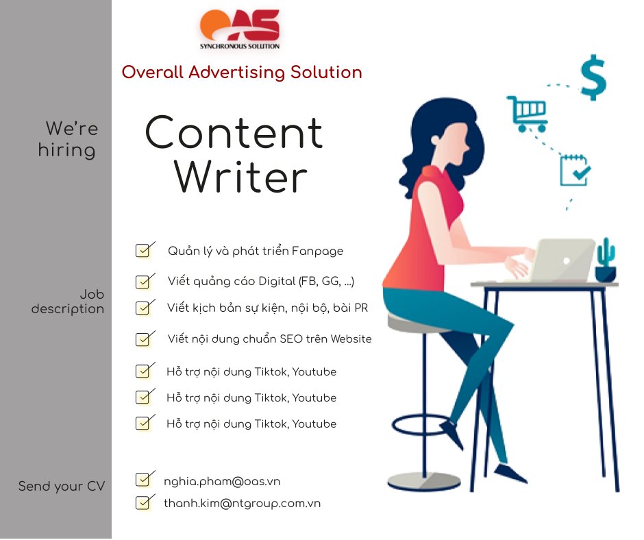 tuyển content writer