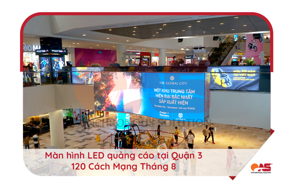 Màn hình LED quảng cáo trong nhà tại Trung tâm thương mại SC Vivo City